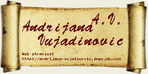 Andrijana Vujadinović vizit kartica